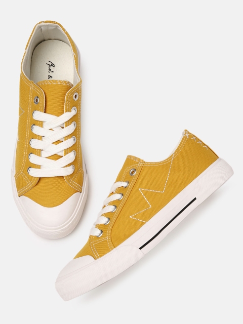 

Mast & Harbour Women Mustard Sneakers