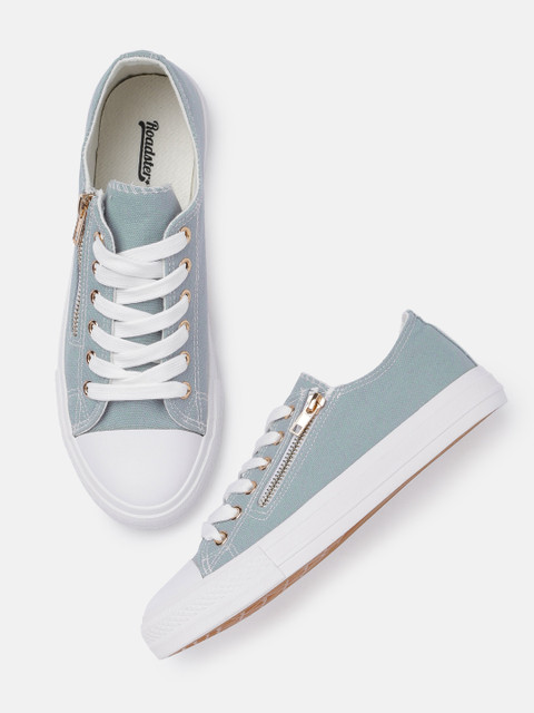 

The Roadster Lifestyle Co Women Blue Solid Sneakers