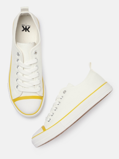 

Kook N Keech Women Off-White Solid Sneakers