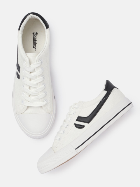 

The Roadster Lifestyle Co Women White Solid Sneakers