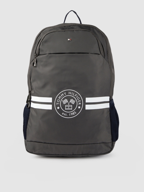 

Tommy Hilfiger Unisex Grey Brand Logo Backpack