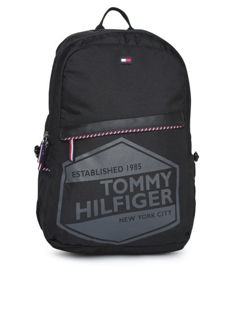 

Tommy Hilfiger Unisex Black Brand Logo Backpack