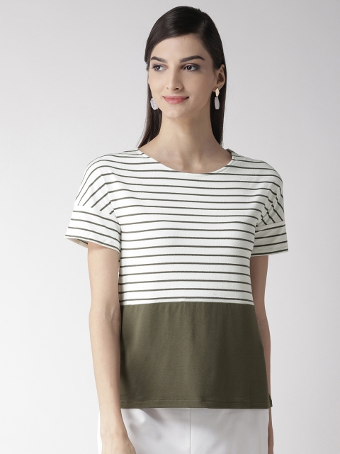 

Marks & Spencer Women White Striped Top