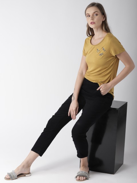 

Marks & Spencer Women Mustard Brown Solid Top
