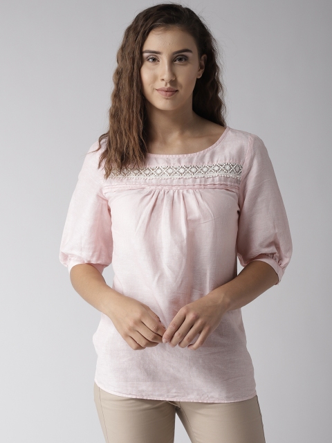 

Marks & Spencer Women Peach-Coloured Solid Top