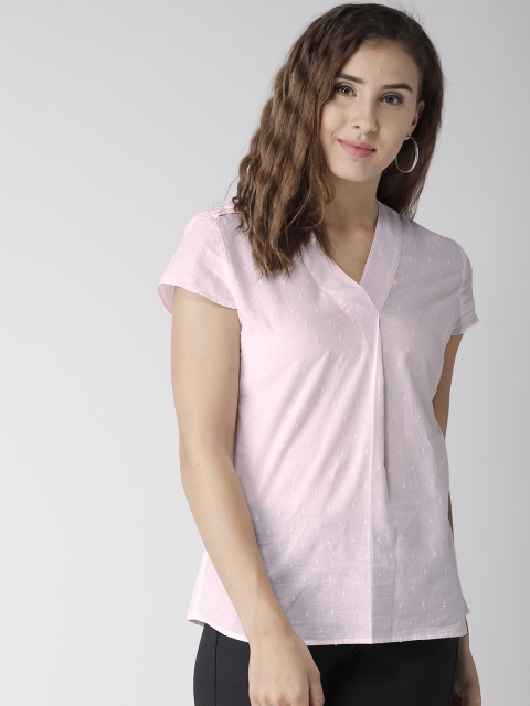 

Marks & Spencer Women Pink Self Design Top