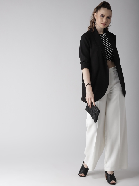 

Marks & Spencer Women Off-White Regular Fit Solid Parallel Trousers