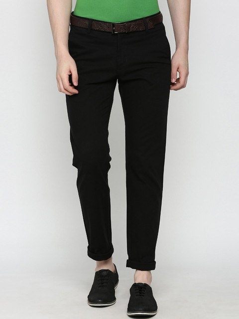 

SIMON CARTER LONDON Men Black Slim Fit Solid Regular Trousers