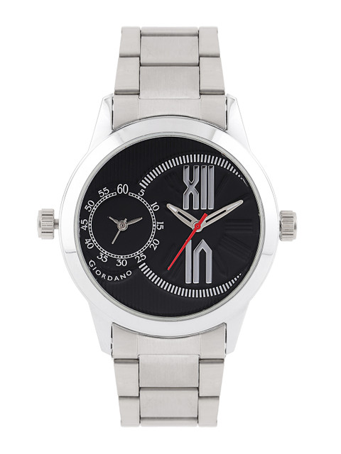 

GIORDANO Men Black Dual-Dial Watch 60073 DTM P12402