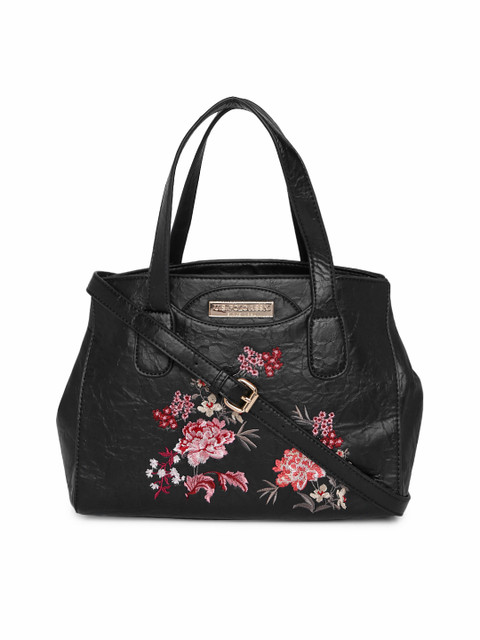

U.S. Polo Assn. Women Black Embroidered Handheld Bag