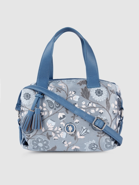 

U.S. Polo Assn. Women Blue Printed Handheld Bag