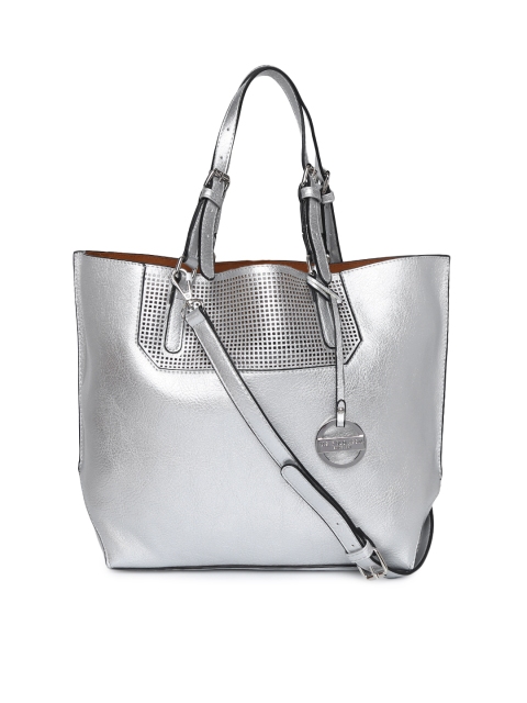 

U.S. Polo Assn. Women Silver-Toned Tote Bag