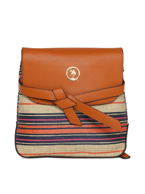 

U.S. Polo Assn. Women Women Multicoloured Striped Backpack, Multi