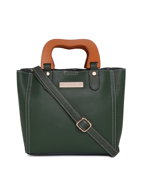 

U.S. Polo Assn. Women Green Solid Handheld Bag