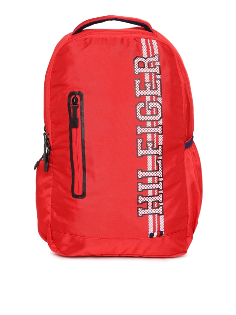

Tommy Hilfiger Unisex Red Brand Logo Backpack
