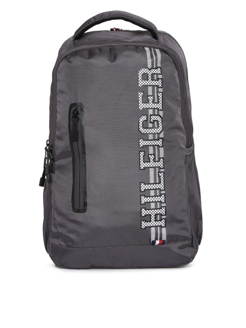 

Tommy Hilfiger Unisex Grey Brand Logo Backpack
