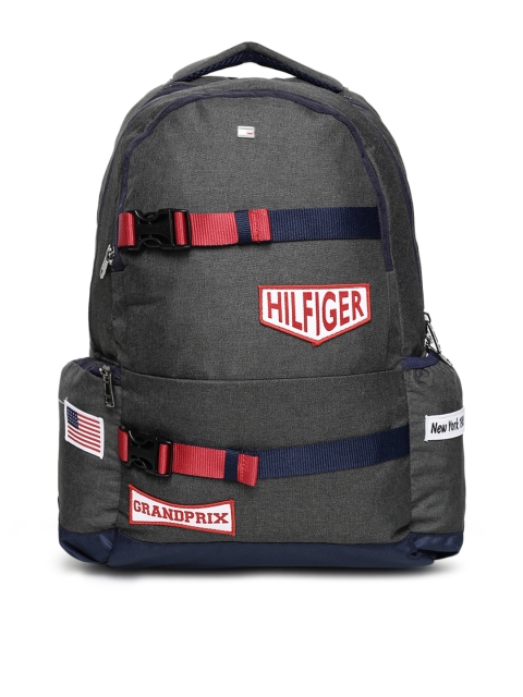 

Tommy Hilfiger Unisex Charcoal Grey Solid Backpack