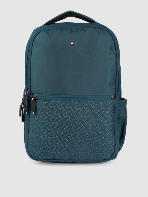 

Tommy Hilfiger Unisex Teal Green Solid Backpack