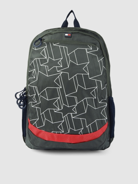

Tommy Hilfiger Unisex Grey Graphic Backpack