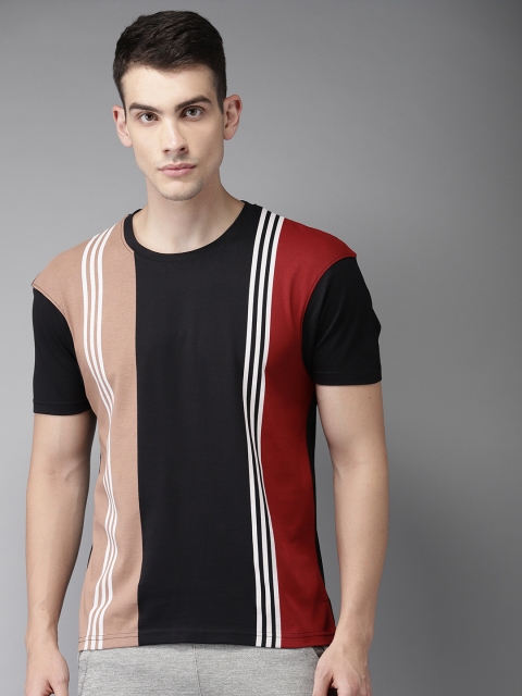 

Moda Rapido Men Black Printed Round Neck T-shirt
