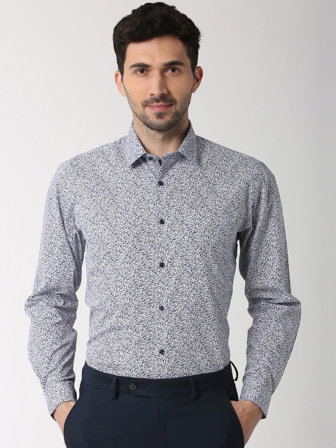 

Peter England Men Blue Slim Fit Printed Formal Shirt