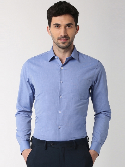 

Peter England Men Blue Slim Fit Solid Formal Shirt