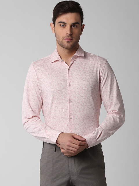 

Peter England Men Pink Slim Fit Printed Formal Shirt