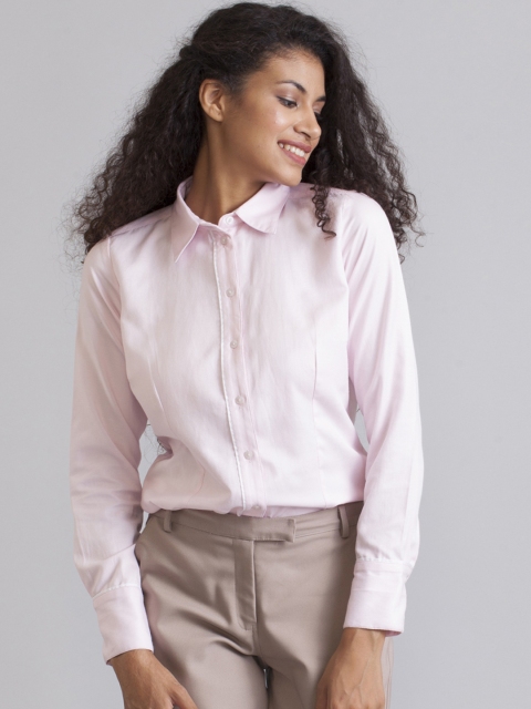 

FableStreet Women Pink Regular Fit Self Design Casual Shirt