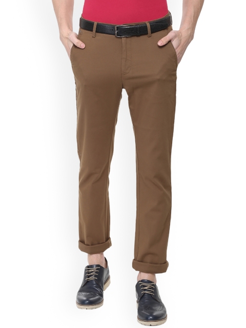 

Allen Solly Men Brown Regular Fit Solid Regular Trousers