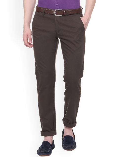 

Allen Solly Men Brown Slim Fit Solid Regular Trousers