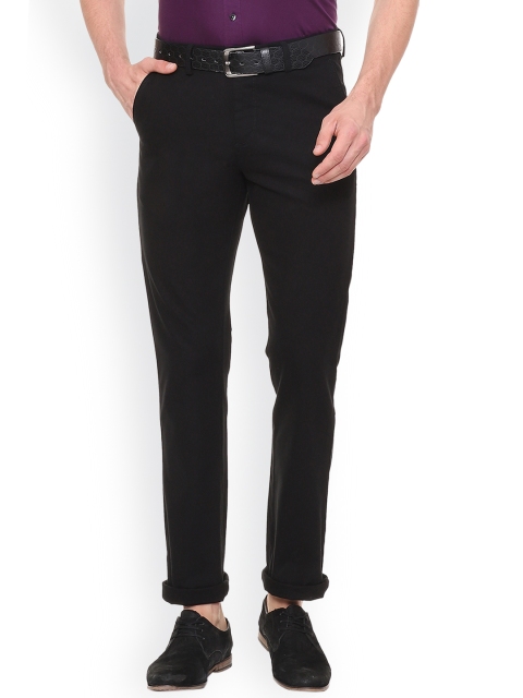 

Allen Solly Men Black Regular Fit Solid Regular Trousers