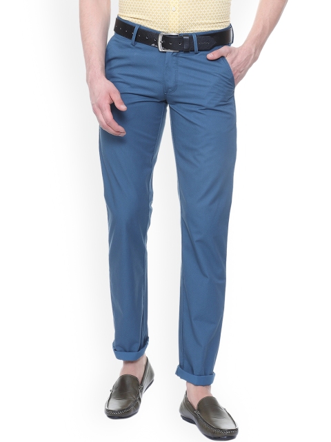 

Allen Solly Men Blue Slim Fit Printed Chinos