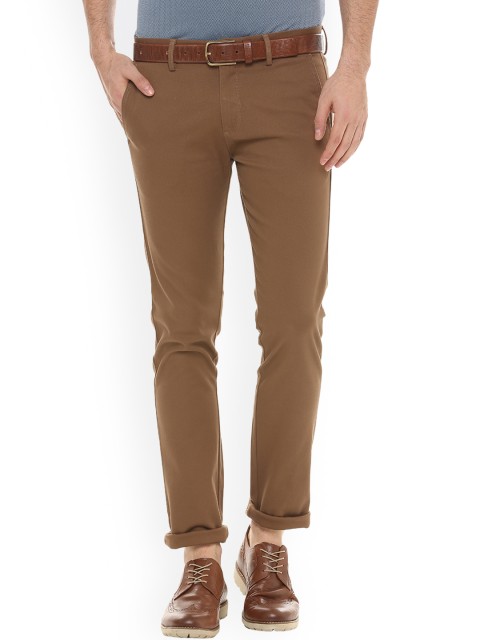 

Allen Solly Men Brown Slim Fit Solid Regular Trousers