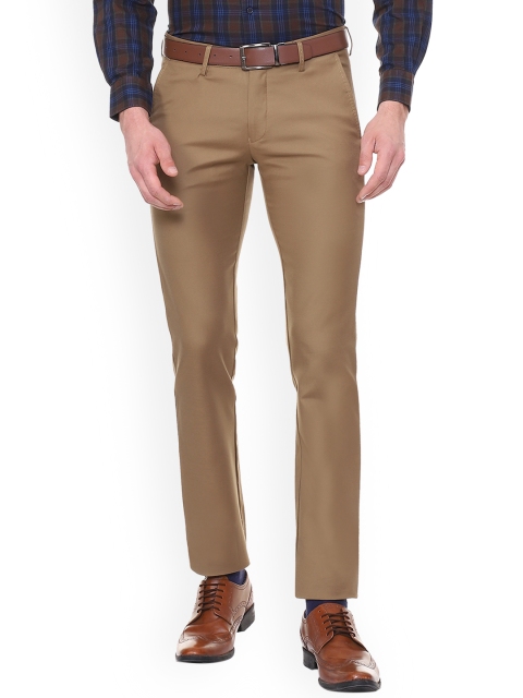 

Allen Solly Men Khaki Slim Fit Solid Formal Trousers