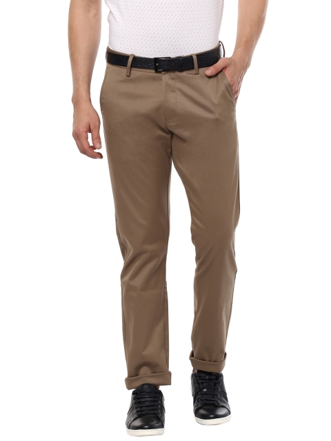 

Allen Solly Men Khaki Slim Fit Solid Regular Trousers
