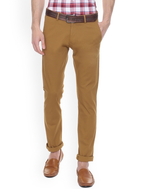 

Allen Solly Men Brown Slim Fit Solid Chinos