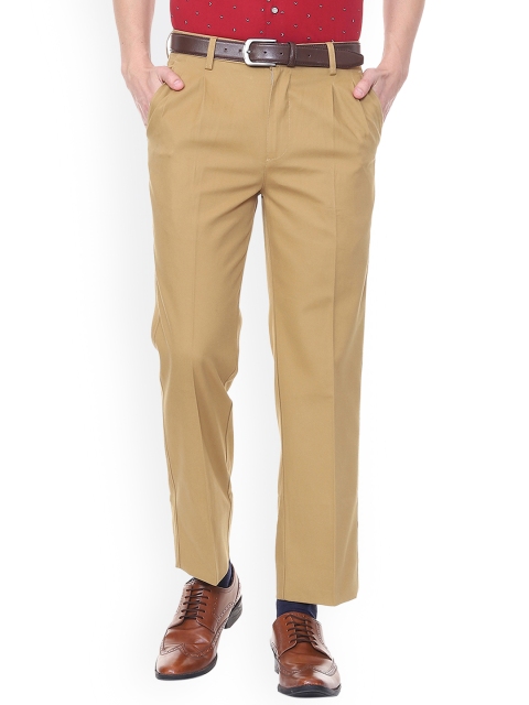 

Allen Solly Men Brown Regular Fit Solid Formal Trousers