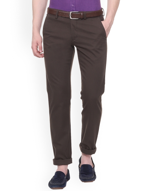 

Allen Solly Men Brown Slim Fit Solid Regular Trousers
