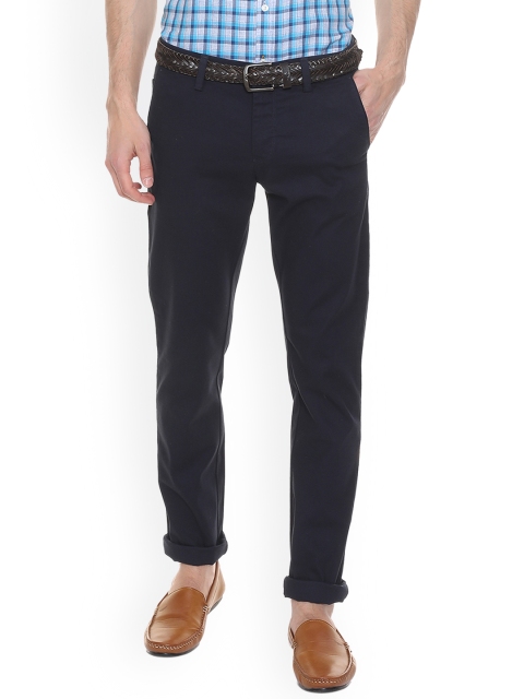 

Allen Solly Men Navy Blue Slim Fit Solid Chinos