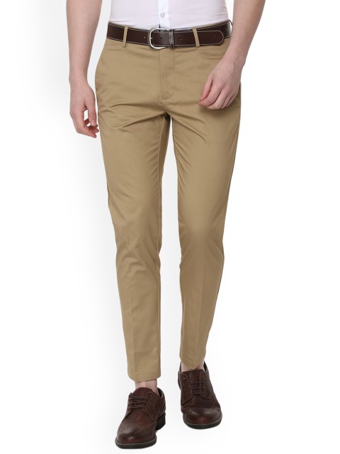 

Allen Solly Men Khaki Slim Fit Solid Regular Trousers