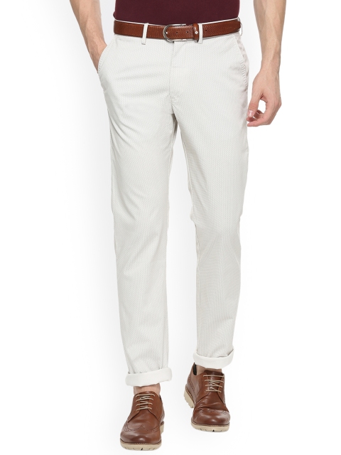 

Allen Solly Men White Regular Fit Self Design Regular Trousers