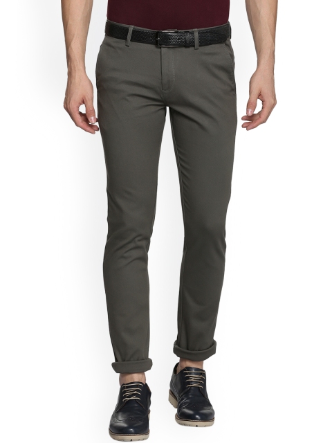 

Allen Solly Men Grey Slim Fit Solid Regular Trousers