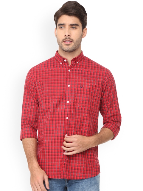 

Allen Solly Men Red & Black Regular Fit Checked Casual Shirt