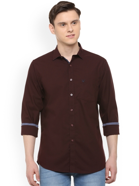 

Allen Solly Men Maroon Regular Fit Solid Casual Shirt