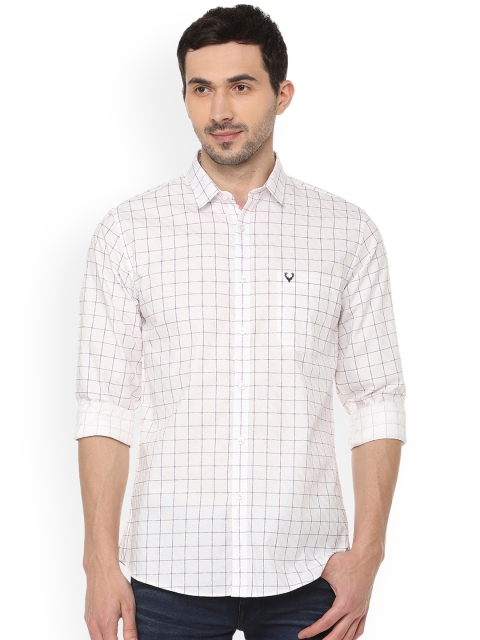 

Allen Solly Men White Slim Fit Checked Casual Shirt