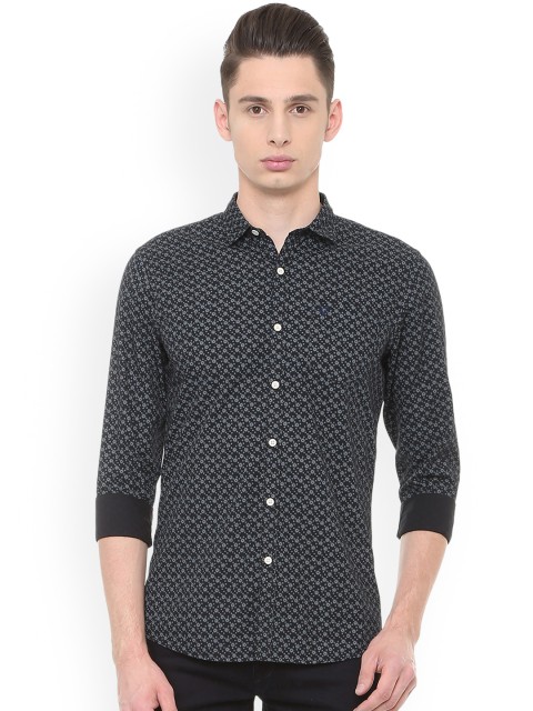 

Allen Solly Men Black Slim Fit Floral Printed Casual Shirt