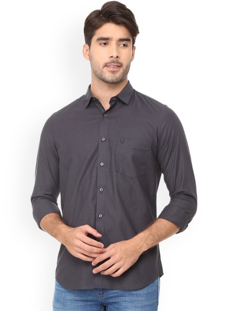 

Allen Solly Men Grey Slim Fit Solid Casual Shirt