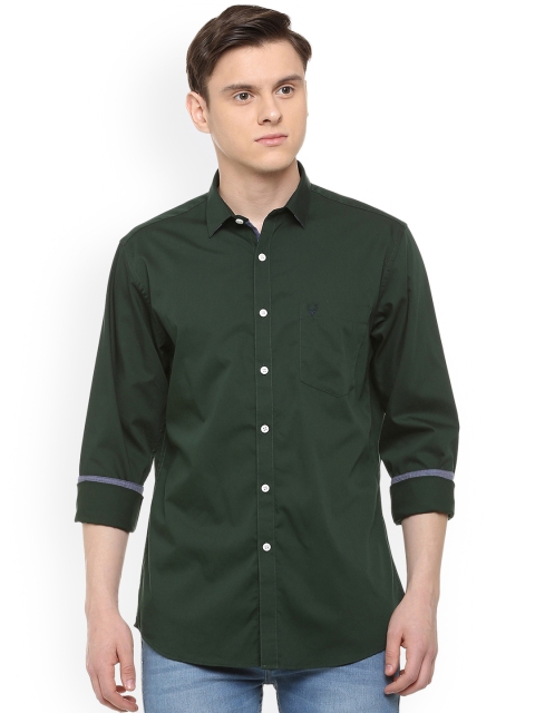 

Allen Solly Men Green Slim Fit Solid Casual Shirt