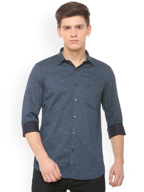 

Allen Solly Men Blue Slim Fit Printed Casual Shirt