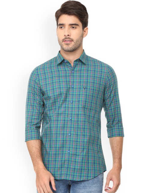 

Allen Solly Men Green Slim Fit Checked Formal Shirt